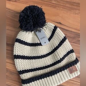 Next Kids' Tan and Black Pom-Pom Beanie